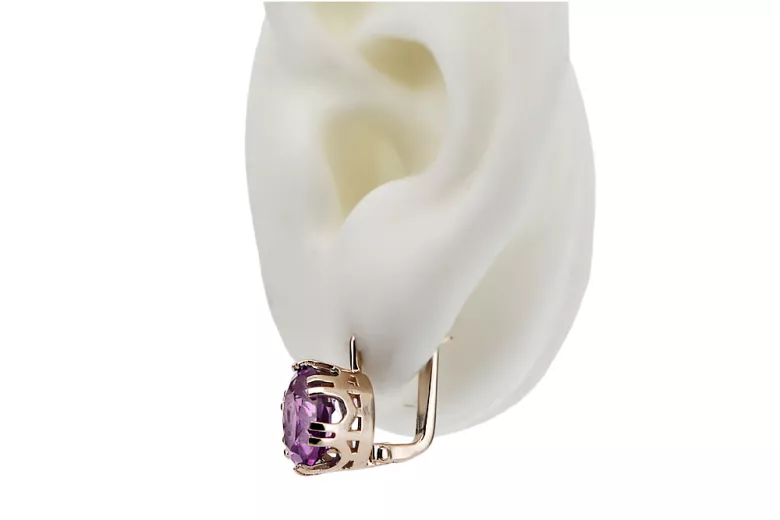 Βίντεο στυλ Κορδόνια Amethyst Original vintage 14k από ροζ χρυσό vec016r
